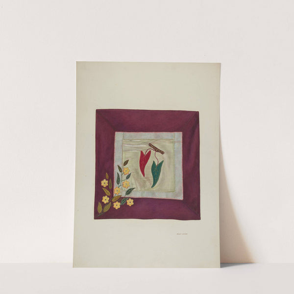 Applique Coverlet (Detail) by Adolph Opstad