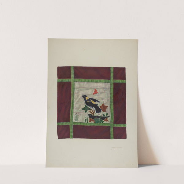 Applique Coverlet (Detail) by Adolph Opstad