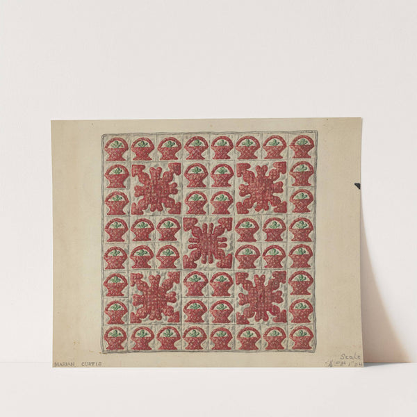 Applique Crib Coverlet by Marian Curtis Foster