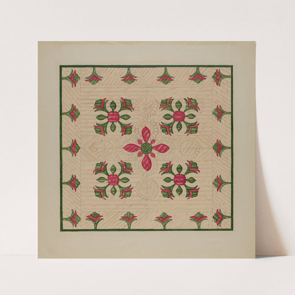 Applique Quilt (1935-1942) by Florence Hastings