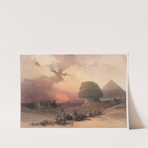 Approach of the simoom. Desert of Gizeh. (1846-1849) by David Roberts