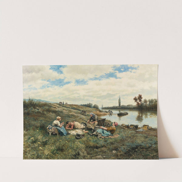 Après Un Déjeuner; Bords De La Seine (1918) by Daniel Ridgway Knight