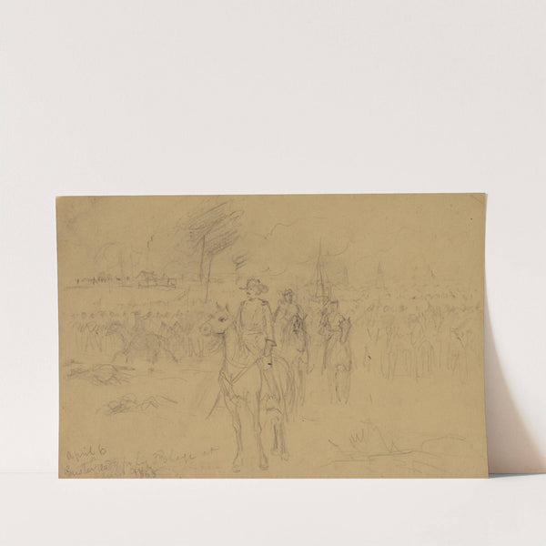 April 6. Custer ready for his 3rd charge at Sailors Creek 1865 by Alfred Rudolph Waud