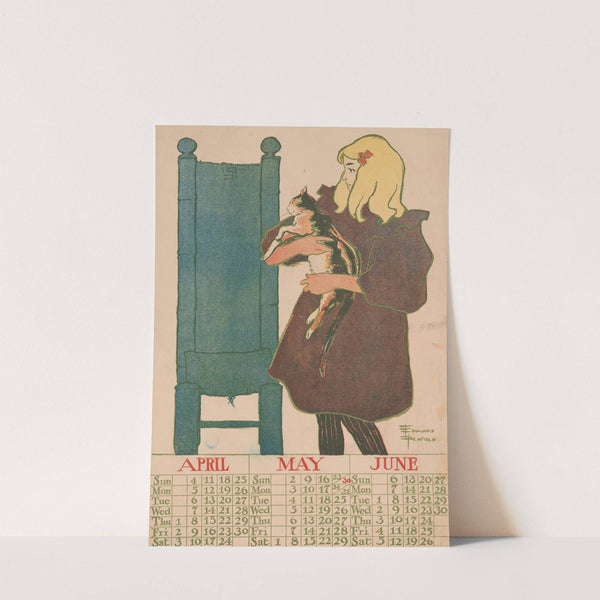April May June 1897 calendar by Edward Penfield