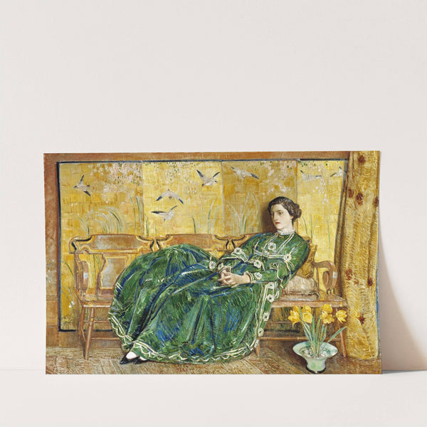 April, (The Green Gown) by Childe Hassam