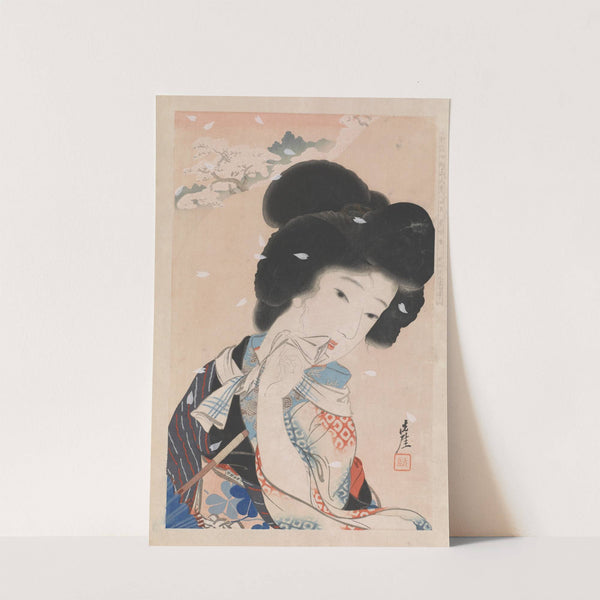 April; Ukiyo-e Beauties (ca. 1923) by Kondo Shiun