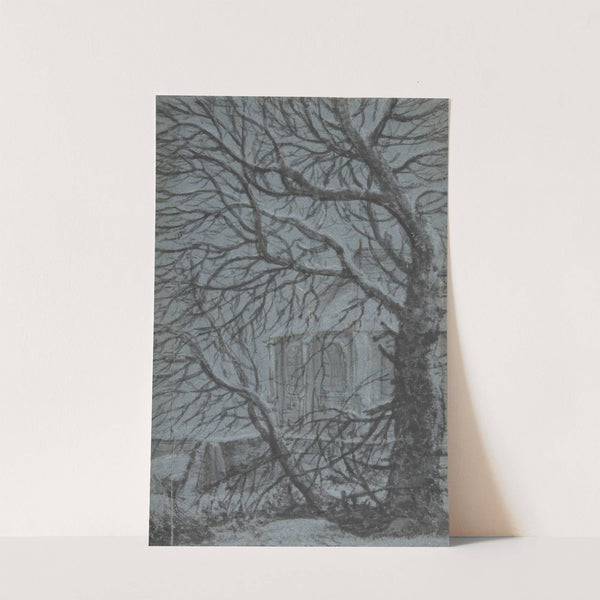 Apse of a Church Seen Through the Snowy Branches of a Tree (17th century) by Antonie Waterloo