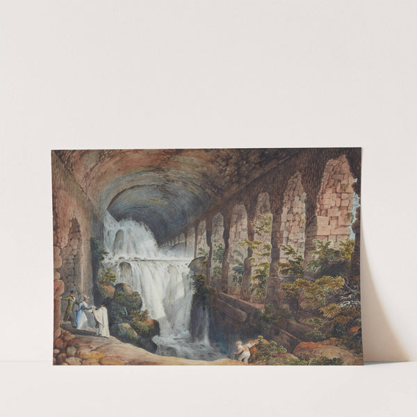 Aquädukt unter der Villa des Maecenas in Tivoli by Abraham-Louis-Rodolphe Ducros