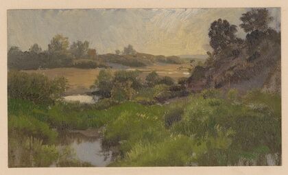 Aquatic landscape near Trzebnica (1850-1881)