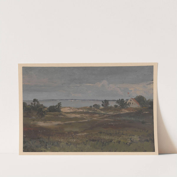 Aquatic landscape with Ahlbeck on the island of Usedom (1850-1881) by Adolf Dressler