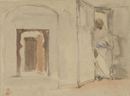 Arab in front of his house (1808 - 1863)