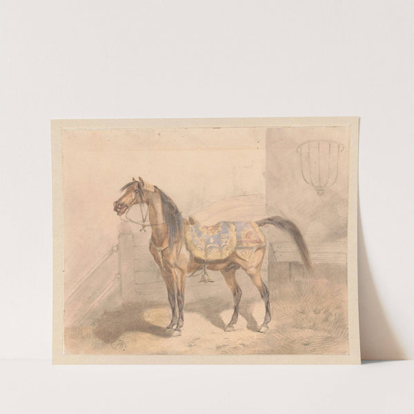 Arab in the eastern row in the stable (1860) by Jozef Brandt