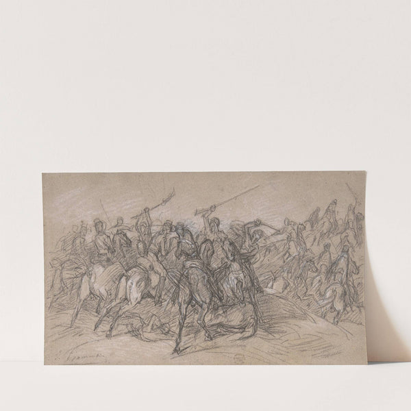 Arab Skirmish (19th century) by Eugène Fromentin