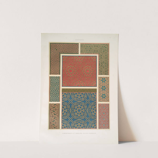 Arabesques; compartiments et bordures de bois asseemblés by Émile Prisse d'Avennes