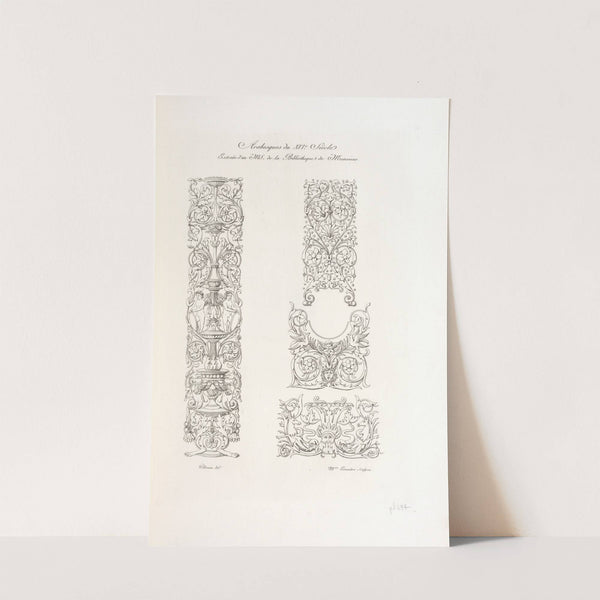 Arabesques du XVIe. siècle extraits d'un MS. de la bibliothèque de monsieur. by Nicolas Xavier Willemin