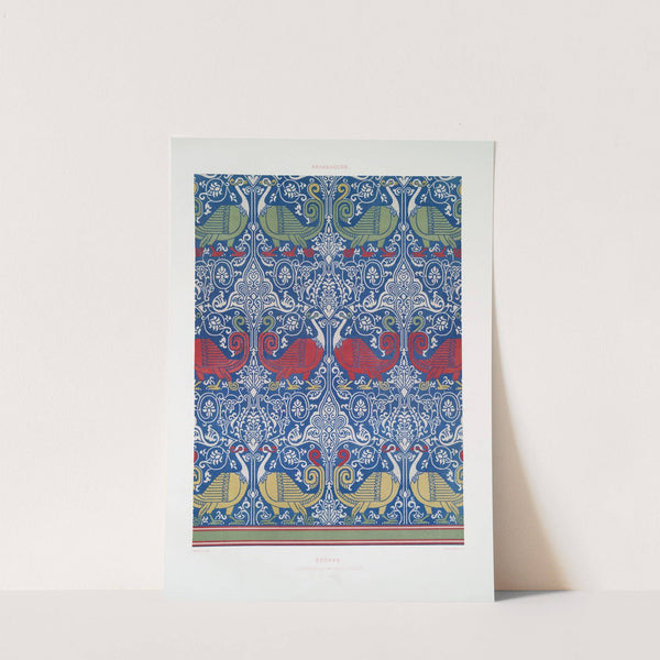 Arabesques; étoffe conservée au musée 'Utrecht (XIVe. siècle) by Émile Prisse d'Avennes