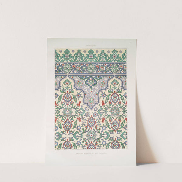 Arabesques; faïences murales de Qasr Rodoun (XVIe. siècle); 1 by Émile Prisse d'Avennes