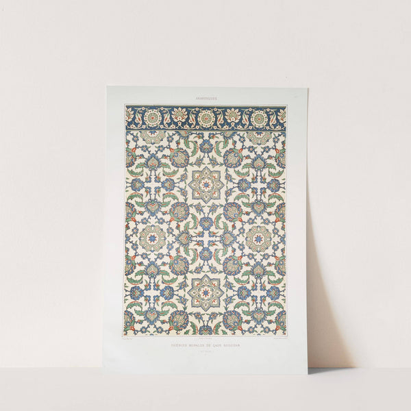 Arabesques; faïences murales de Qasr Rodoun (XVIe. siècle); 2 by Émile Prisse d'Avennes