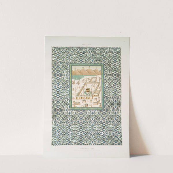 Arabesques; faïences murales; panneau représentant la kaabah et ses alentours (XVIe. siècle) by Émile Prisse d'Avennes