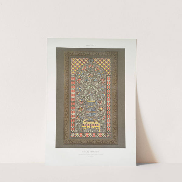 Arabesques; Gâmá el-Achrafîeh; chemsah ou vitrail en plâtre ajouré (XVe. siècle) by Émile Prisse d'Avennes