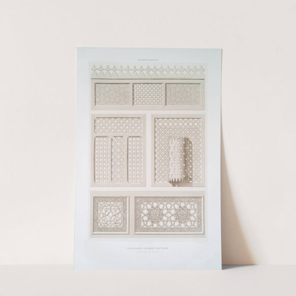 Arabesques; grillages en bois découpé; ensembles et détails by Émile Prisse d'Avennes