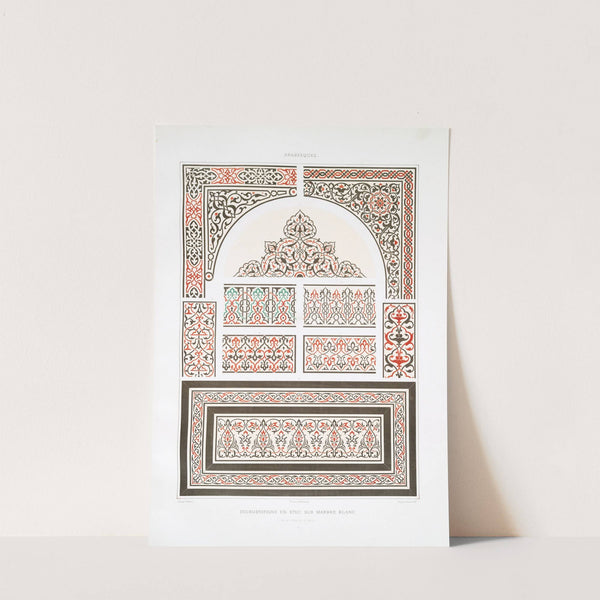 Arabesques. Incrustations en stuc sur marbre blanc (du XVIe. siècle au XVIIIe.) by Émile Prisse d'Avennes