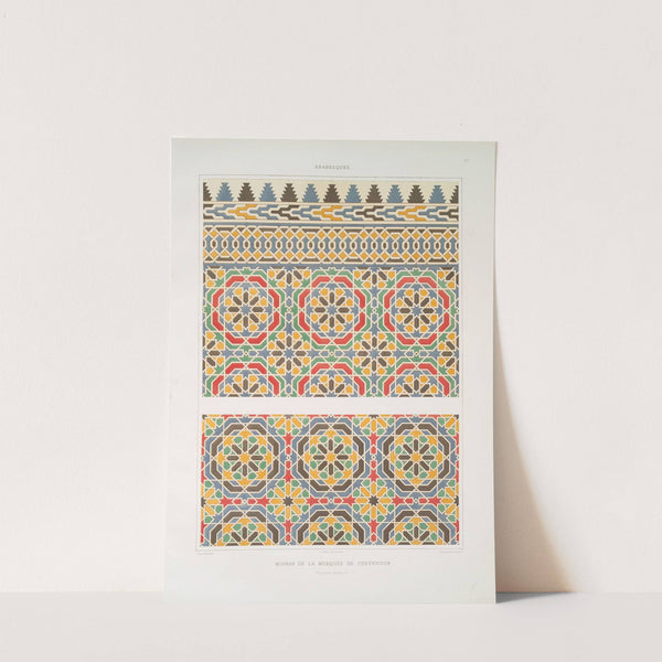 Arabesques; mihrab de la mosquée de Cheykhoun; faïences murales; 1 by Émile Prisse d'Avennes