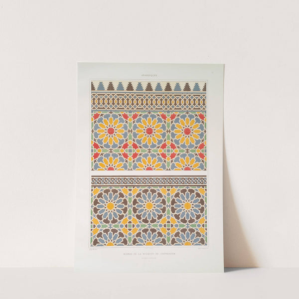 Arabesques; mihrab de la mosquée de Cheykhoun; faïences murales; 2 by Émile Prisse d'Avennes