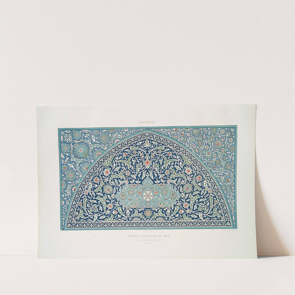 Arabesques; mosquée cathédrale de Qous; typan et écoinçons en faïence (XVIe. siècle) by Émile Prisse d'Avennes