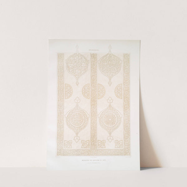 Arabesques; mosquée de Qaouâm el-Dyn (dallage en marbre blanc) by Émile Prisse d'Avennes