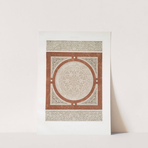 Arabesques; mosquée de Qaouâm el-Dyn; frises et rosace en marbre (XVIIIe. siècle) by Émile Prisse d'Avennes
