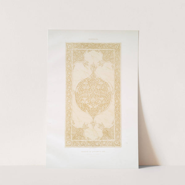 Arabesques; mosquée de Qaouâm el-Dyn; panneau en marbre (XVIIIe. siècle) by Émile Prisse d'Avennes
