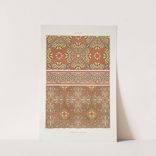 Arabesques; mosquée d’El-Bordeyny; arabesques des petits plafonds (1877) by Émile Prisse d'''Avennes