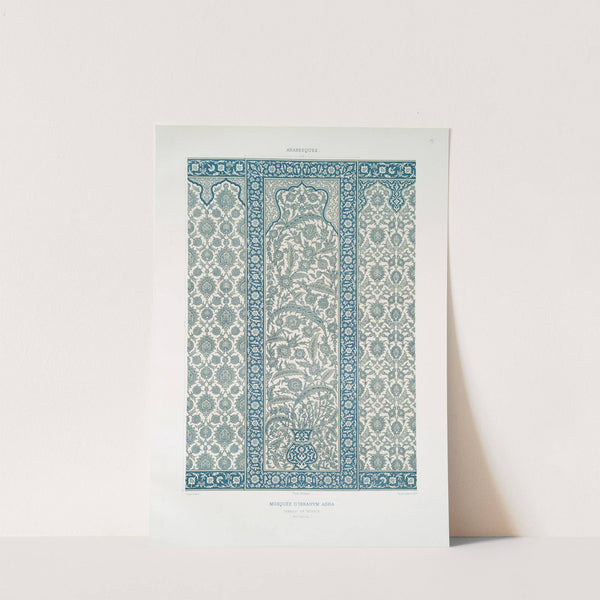 Arabesques; mosquée d’Ibrahym Agha; panneau en faïence (XVIe. siècle) (1877) by Émile Prisse d'''Avennes