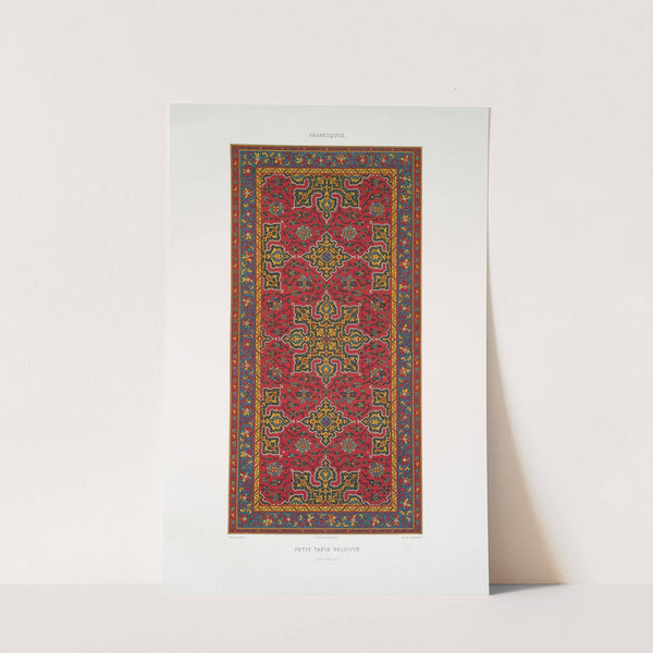 Arabesques ; petit tapis velouté (XIVe. siècle) by Émile Prisse d'Avennes