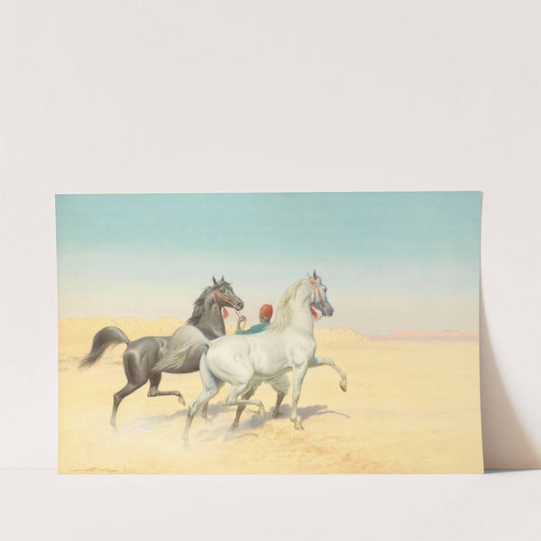 Arabian horses in the desert by John Alexander Harrington Bird