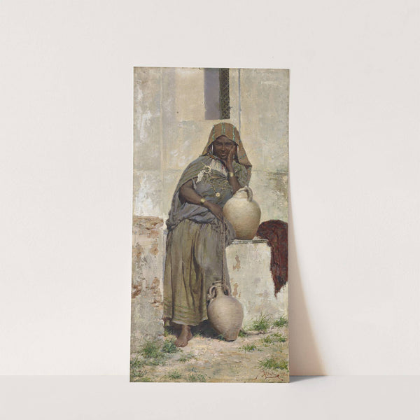 Arabian Woman At A Fountain by E. Augusto Lovatti