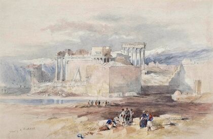 Arabs before Baalbek, the Lebanon