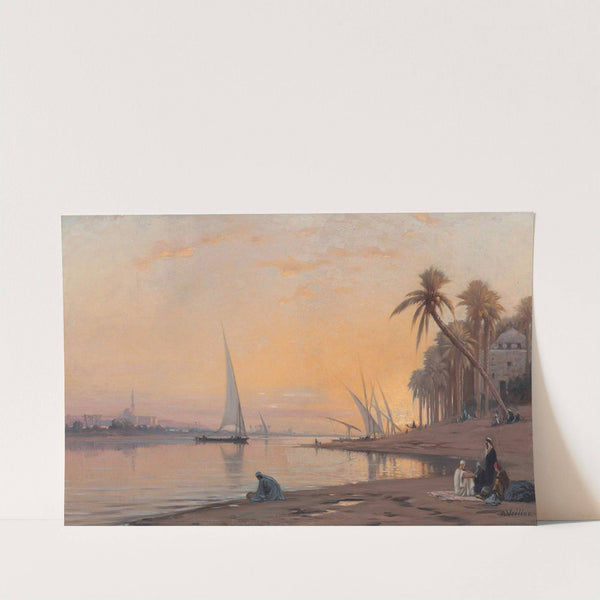 Arabs on banks of the Nile by Auguste Louis Veillon