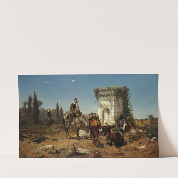 Arabs Resting by a Marble Fountain (1856) by Adolf Schreyer