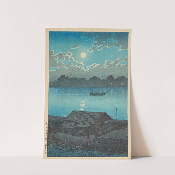 Arakawa no tsuki, Akabane (Moon on the Arakawa River in Akabane) (1929) by Kawase Hasui