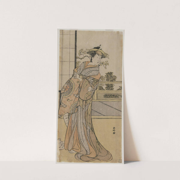 Arashi Murajiro as a Courtesan Holding a Letter by Katsukawa Shunkō