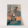 Arashi Otohachi III as Makanaibaba Okuma, and Iwai Kumesaburō II as Manchō's Daughter Okoma by Utagawa Kunisada (Toyokuni III)
