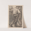 Arbeider bij een houten hek (1902) by Johannes Josephus Aarts