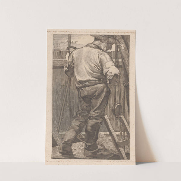 Arbeider bij een houten hek (1902) by Johannes Josephus Aarts