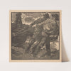 Arbeiders met touwen op oever (1881-1934) by Johannes Josephus Aarts