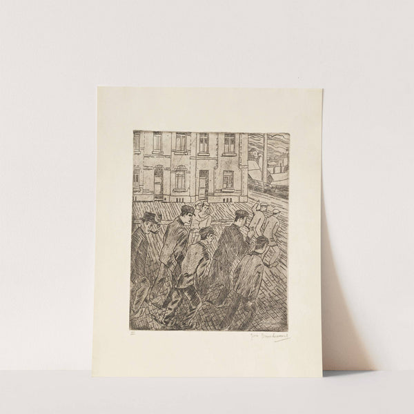 Arbeiders op straat (1917) by Jean Brusselmans