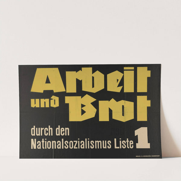 Arbeit und Brot durch den Nationalsozialismus Liste 1 by Anonymous