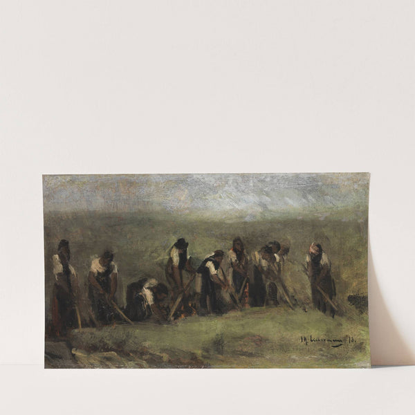 Arbeiter im Rübenfeld Ölstudie (1873) by Max Liebermann