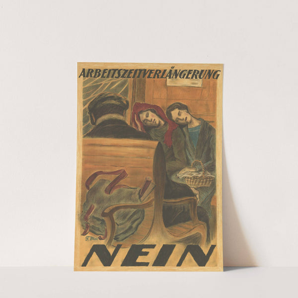 Arbeitszeitverlängerung – Nein (1924) by Florentin Moll